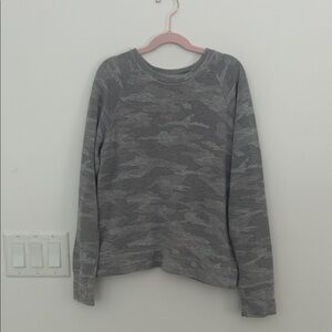 Athleta Girls Gray Camo Sweatshirt Size L